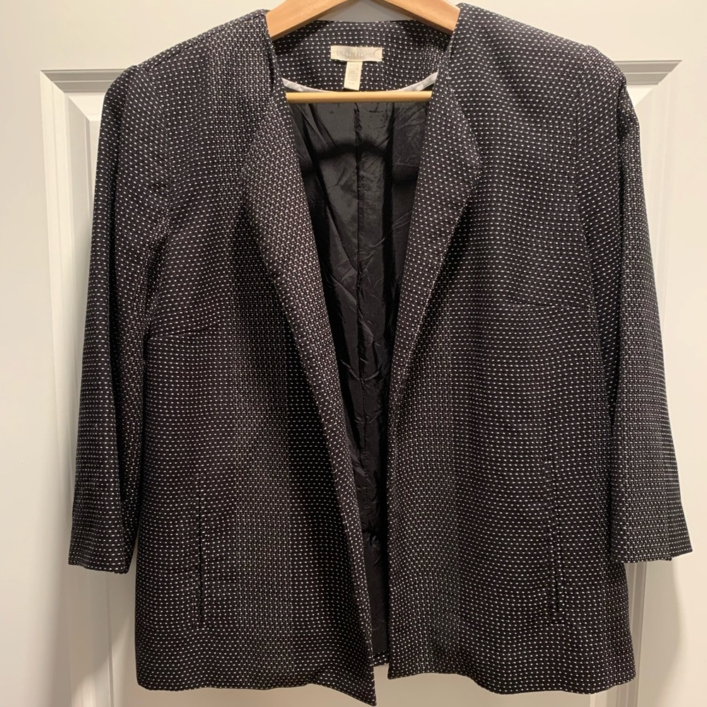 Eileen Fisher Sz M jacket. Blk/wht window pane effect. Smoke and pet free home.